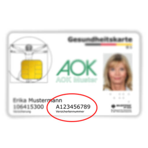 Gesundheitskarte fürs Beratungsgespräch bereithalten